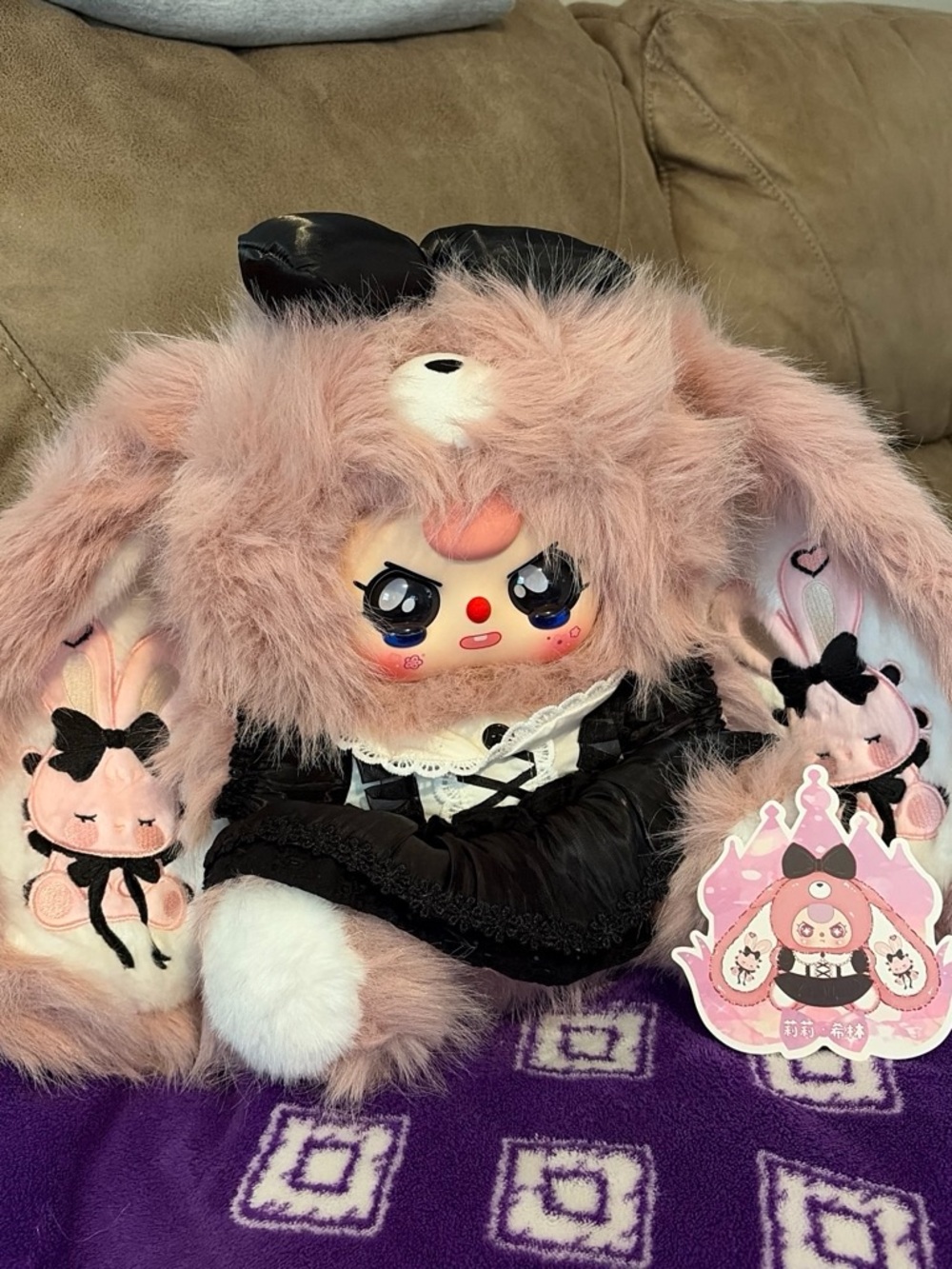 Baby Three 400% LILY RABBIT TOWN V5 - PINK/BLACK